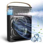 BreezeX 3-in-1 portable mist fan with cooling mist and LED light