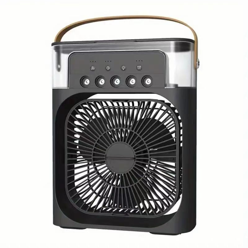BreezeX portable USB desk fan with adjustable mist settings