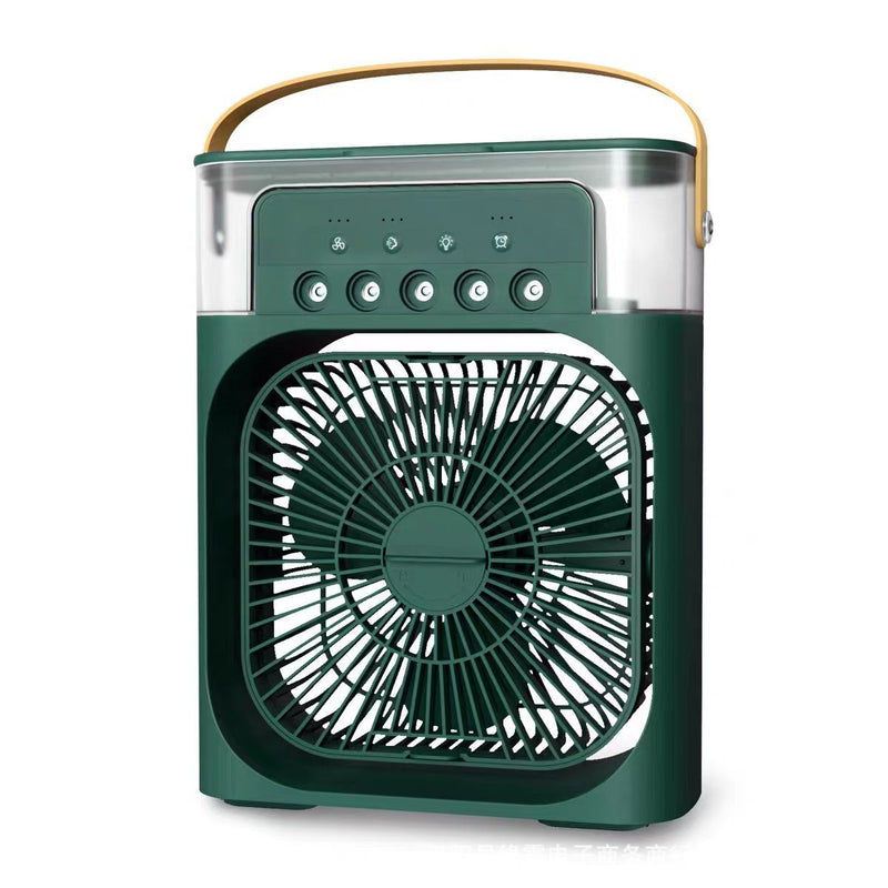 BreezeX portable misting fan with LED light and 3 fan spee